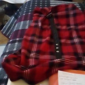 Black and red mini dress